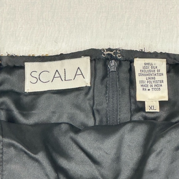 Scala Black silk Camisole beaded with gold and iridescent eye catching Sparkle 💖 - Picture 2 of 10